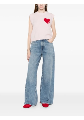 FROM FUTURE heart-knitted vest - Pink