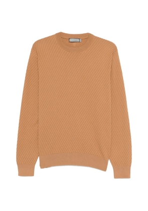 Canali textured crew-neck sweater - Neutrals