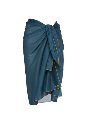 ERES Cabine tie front trim pareo - Blue