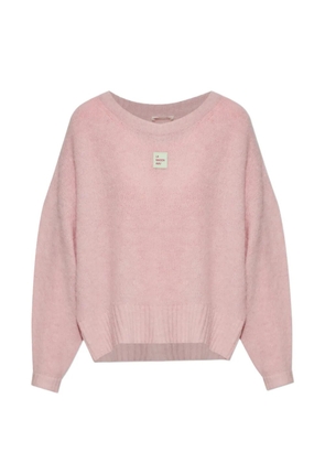 American Vintage round neck badge sweater - Pink