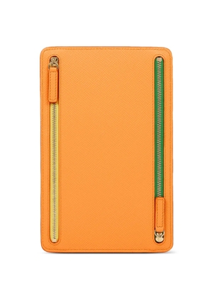 Smythson Panama multi-zip case - Orange