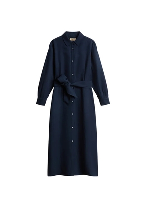 Woolrich shirt belt midi dress - Blue