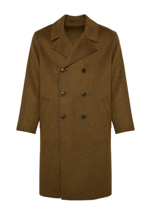 Yves Salomon double-sided wool-cashmere coat - Brown
