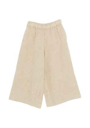 Comme Des Garçons elasticated-waist cropped trousers - Neutrals
