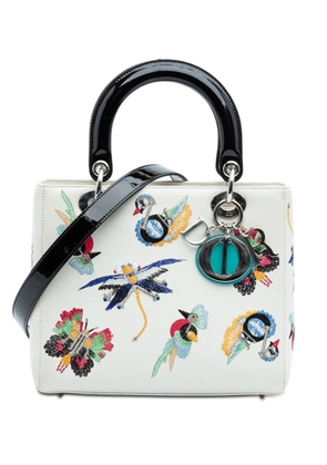 Christian Dior Pre-Owned 2016 Medium Smooth Calfskin Embroidered Beaded Animals Lady Dior satchel - Multicolour