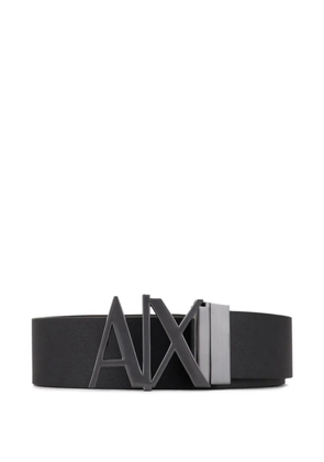 Armani Exchange logo-buckle belt - Black