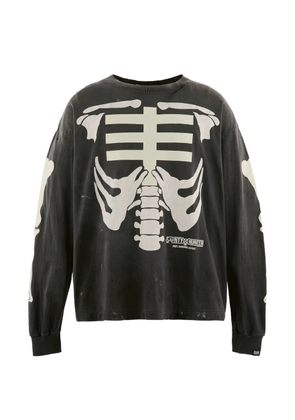 SAINT MXXXXXX skeleton-print T-shirt - Black