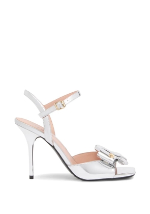 Love Moschino bow strap sandals - Silver
