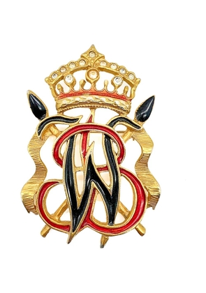 Butler & Wilson Vintage 1980s heraldic coat arms brooch - Gold