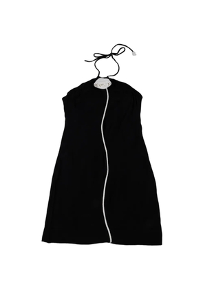 FARM Rio halterneck floral-embellishment mini dress - Black