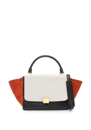 Celine Pre-Owned 2010-2026 Small Tricolor Leather Trapeze satchel - White