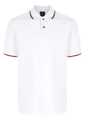 Armani Exchange logo-print polo shirt - White