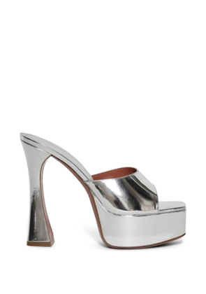 Amina Muaddi Dalida plateau sandals - Silver