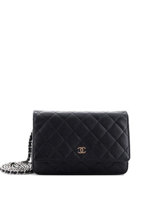 CHANEL Pre-Owned Wallet on Chain Quilted Caviar Mini crossbody bag - Black