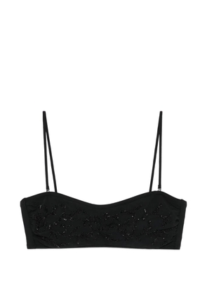Maryan Mehlhorn beaded bikini top - Black