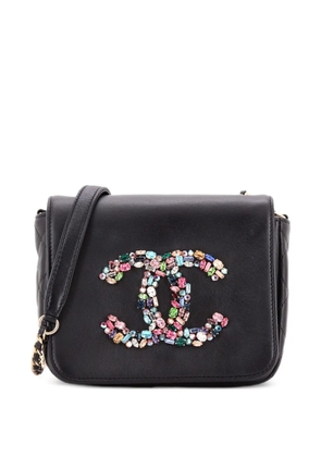 CHANEL Pre-Owned Giant Crystal CC Flap Bag Lambskin Mini crossbody bag - Black