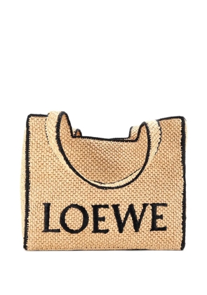Loewe Pre-Owned Paula's Ibiza Logo Raffia Large tote bag - Neutrals