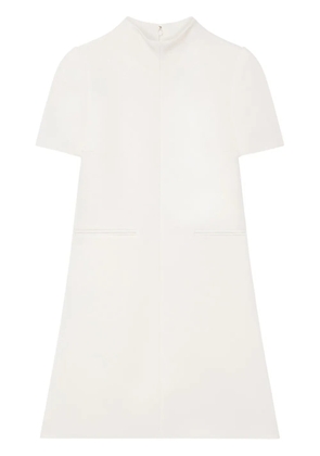 Courrèges twill A-line dress - White