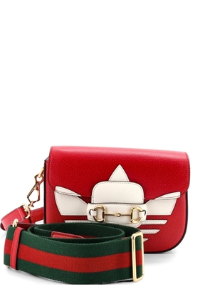 Gucci Pre-Owned x Adidas Horsebit 1955 Shoulder Bag Leather Mini crossbody bag - Red