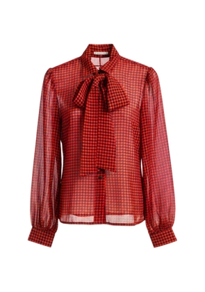 Givenchy Pre-Owned 1970s houndstooth checks blouse - Red