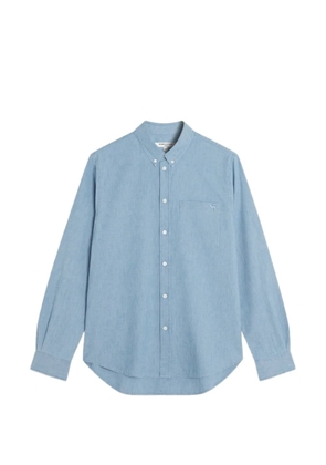 Maison Kitsuné pocket embroidered shirt - Blue