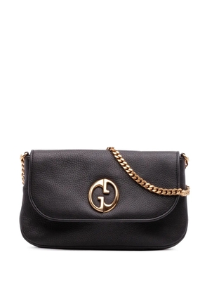 Gucci Pre-Owned 2000-2015 Medium Leather 1973 Chain shoulder bag - Black