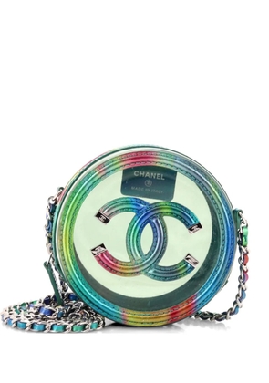 CHANEL Pre-Owned Filigree Round Clutch with Chain PVC with Lambskin Mini crossbody bag - Green