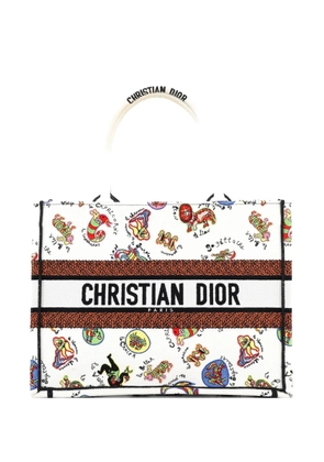 Christian Dior Pre-Owned Book Embroidered Canvas Medium tote bag - Multicolour