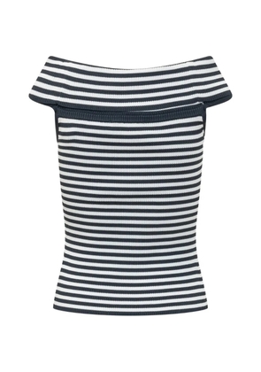 Michael Michael Kors striped foldover top - Blue