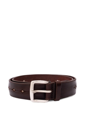 Orciani engraved leather belt - Brown