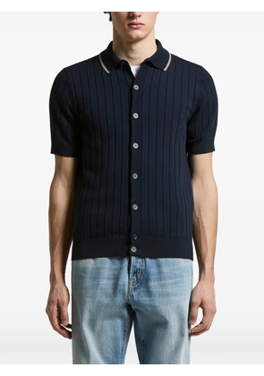 Peserico ribbed-collared T-shirt - Blue