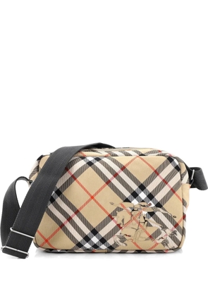 Burberry Pre-Owned Camera Vintage Check Nylon crossbody bag - Brown