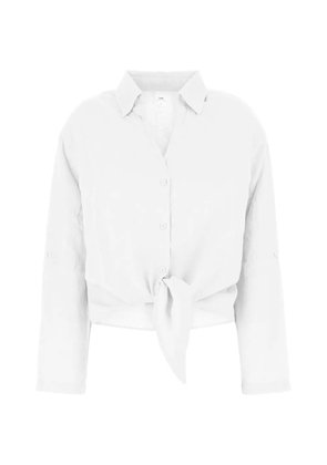 LOIS JEANS tie-front shirt - White