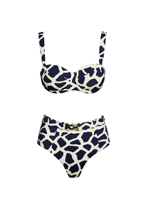 SOFIA ERHAN printed buckle swimsuit - Neutrals
