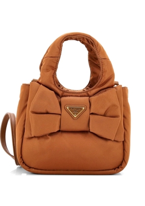 Prada Pre-Owned Padded Bow Re-Nylon Mini tote bag - Brown