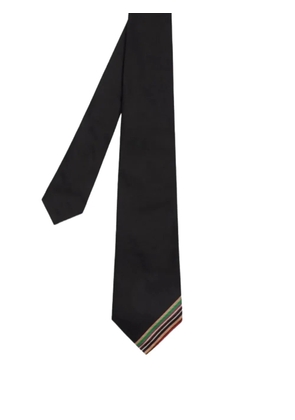 Paul Smith Signature Stripe panel tie - Black