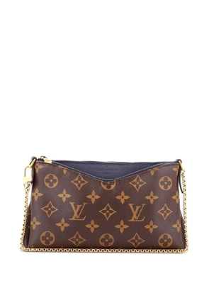 Louis Vuitton Pre-Owned Pallas Monogram Canvas with Leather clutch bag - Brown