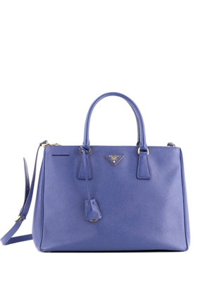 Prada Pre-Owned Double Zip Lux Saffiano Leather Large tote bag - Blue