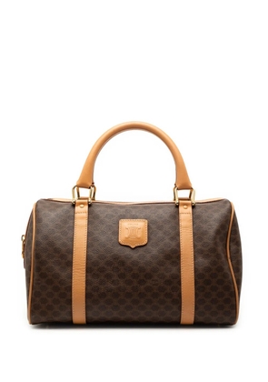 Celine Pre-Owned 2014 Macadam Coated Canvas boston bag - Brown