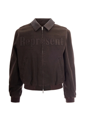 Represent embossed collar jacket - Brown