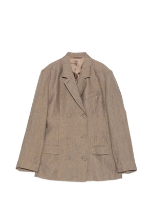 MARK KENLY DOMINO TAN Jenia double-breasted jacket - Brown