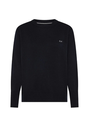 Sun68 logo crew neck sweater - Blue