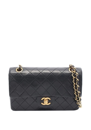 CHANEL Pre-Owned 1986-1988 Small Classic Lambskin Double Flap shoulder bag - Black