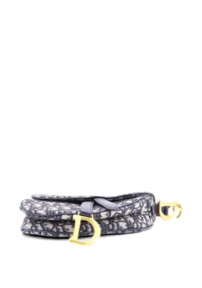 Christian Dior Pre-Owned Saddle Handbag Oblique Canvas Mini shoulder bag - Blue