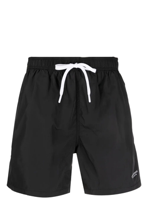 Armani Exchange logo-lettering swim shorts - Black