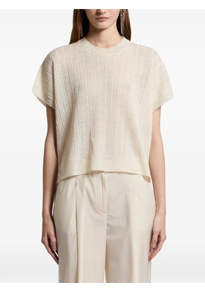 Peserico ribbed short-sleeve knitwear - Neutrals