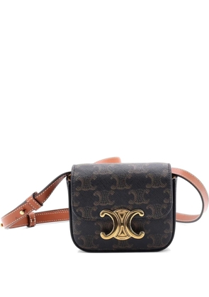 Celine Pre-Owned Triomphe Triomphe Coated Canvas Mini shoulder bag - Brown