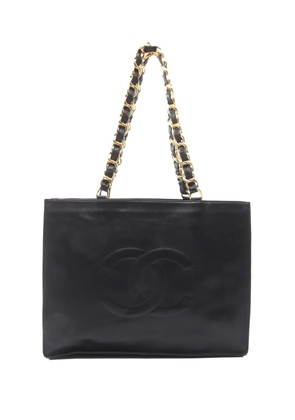 CHANEL Pre-Owned 1996-1997 CC Lambskin Chain tote bag - Black