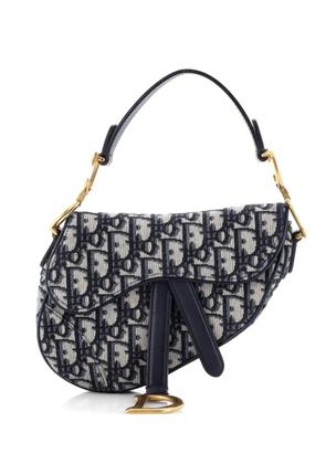 Christian Dior Pre-Owned Saddle Handbag Oblique Canvas Mini shoulder bag - Blue