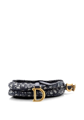 Christian Dior Pre-Owned Saddle Handbag Oblique Canvas Mini shoulder bag - Blue